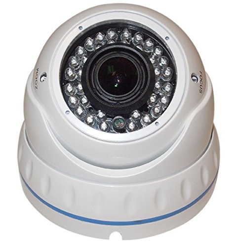 Camvtech USA - AHD 2.0 MPl 1080P 1/3" Sony IMX225 2.8-12mm Varifocal Lens 36 IR Led, color “Indoor & Outdoor Weatherproof” White Dome Camera, OSD Control