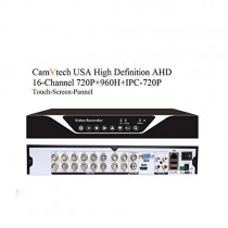 Camvtech Usa Ambassador Hybrid 16-Channel AHD CCTV Surveillance Video Security, Supports: 16ch x 960H Or 16ch x 720P Or IP 16ch x720P NVR, Equipped with New Features.Innovative Qr-code Scan P2P 