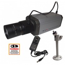 Cash Register Security Camera 6~60mm Lens 1/3" SONY Color CCD, 700TVL High Resolution CCTV Box Surveillance Camera with Warning Sticker