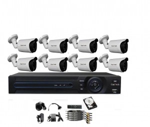 CamVtech AHD 720P 8CH Security System - 8- AHD 1.3 MP IP66 Camera High End